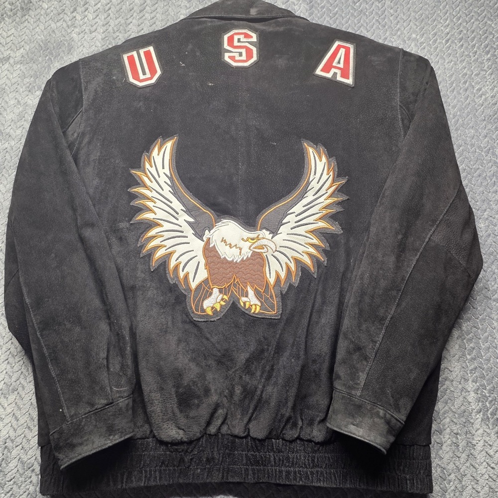 Motorcycle‎ Jacket Men's XXL USA Eagle Ameri Mode… - image 11